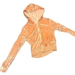 Velour Zip-Up Hoodie